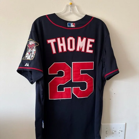 Majestic Navy Blue Twins Baseball Jersey